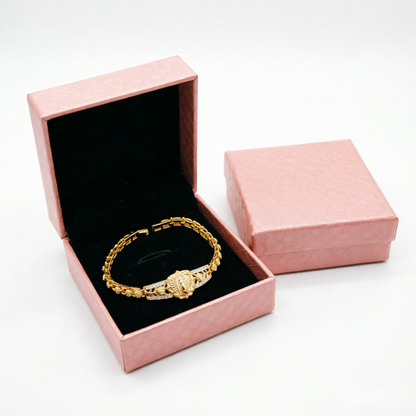 ✨🎁 Elegáns, virágmintás, üreges Szűz Mária karkötő 💖