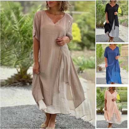 Rochie din două piese cu mânecă scurtă