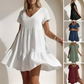 【S-5XL】👗Rochie din bumbac cu decolteu rotund și buzunare