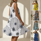 👗 【S-5XL】Femei de vară fără mâneci rochie imprimată de vară