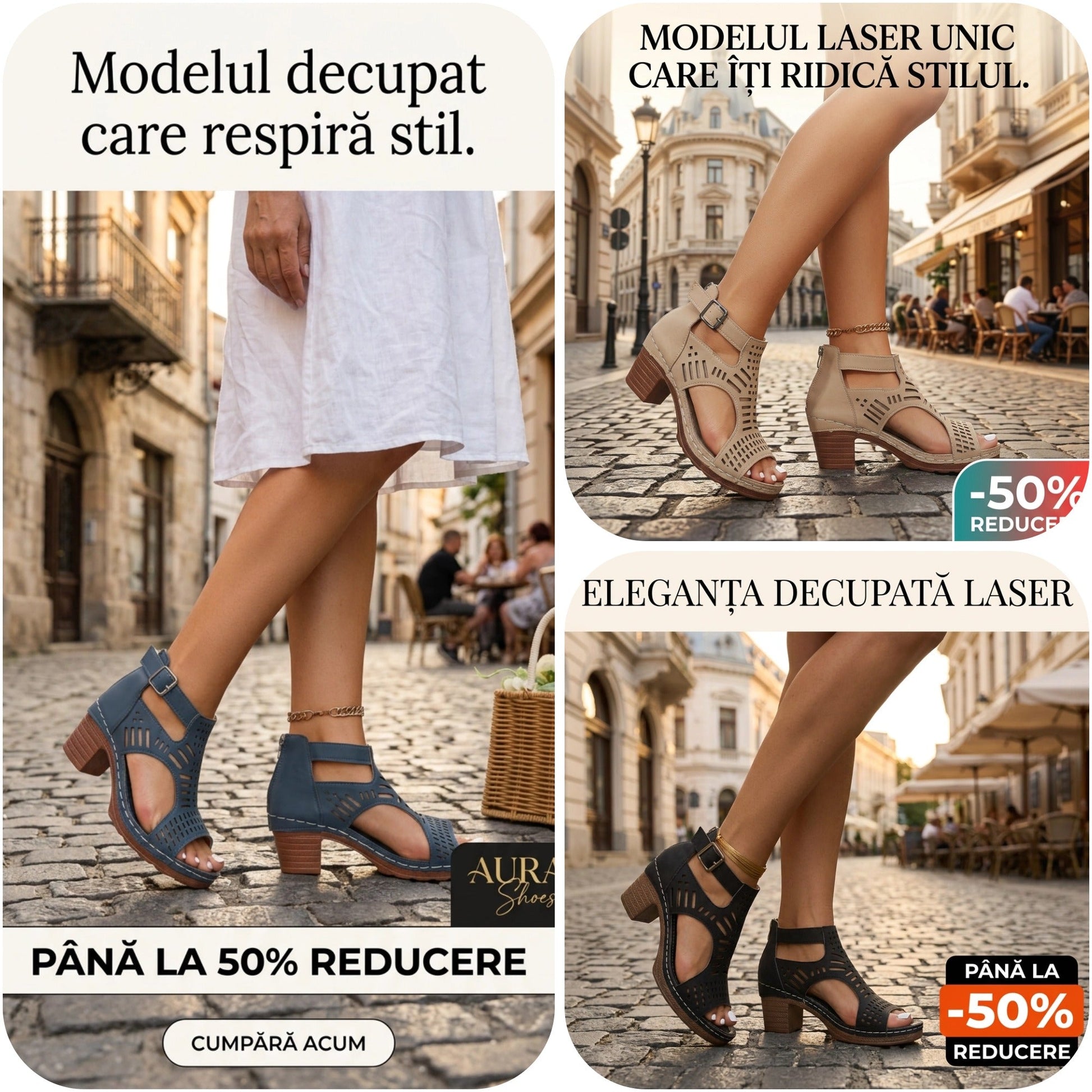 👡Sandale cu toc mijlociu cu vârf deschis💖