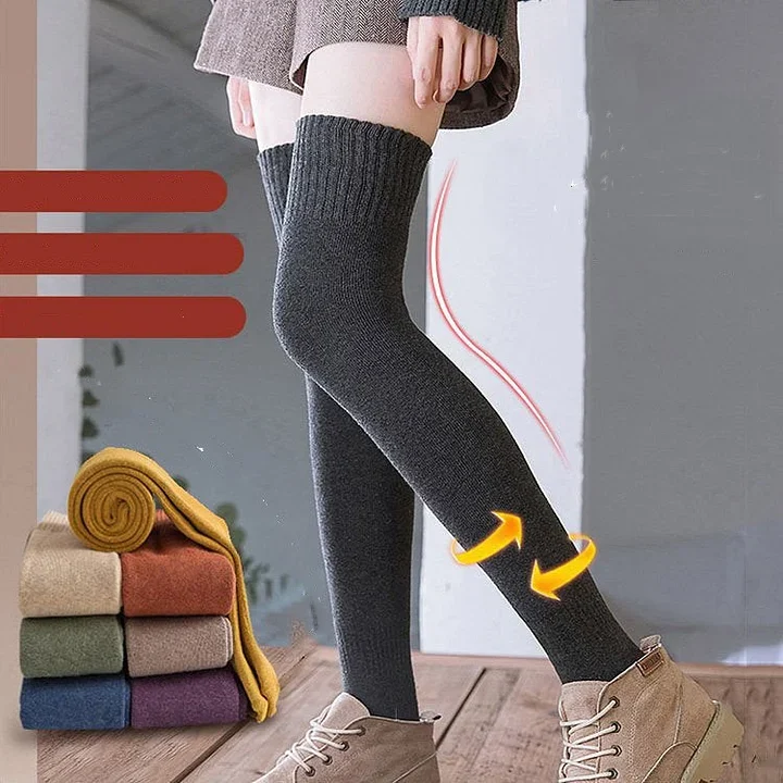 🧦Șosete îngroșate peste genunchi – Combinația perfectă de căldură și stil-1