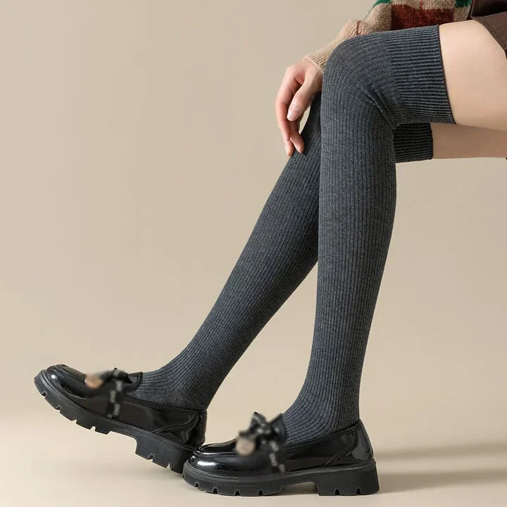 🧦Șosete îngroșate peste genunchi – Combinația perfectă de căldură și stil-11