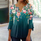 🌺Tricou cu imprimeu și decolteu în V pentru femei✨