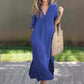【M-3XL】👗V-Neck Rochii elegante de culoare solidă-4