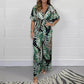 💖2026 Femeii Fashion Leaf Print Jumpsuit-4