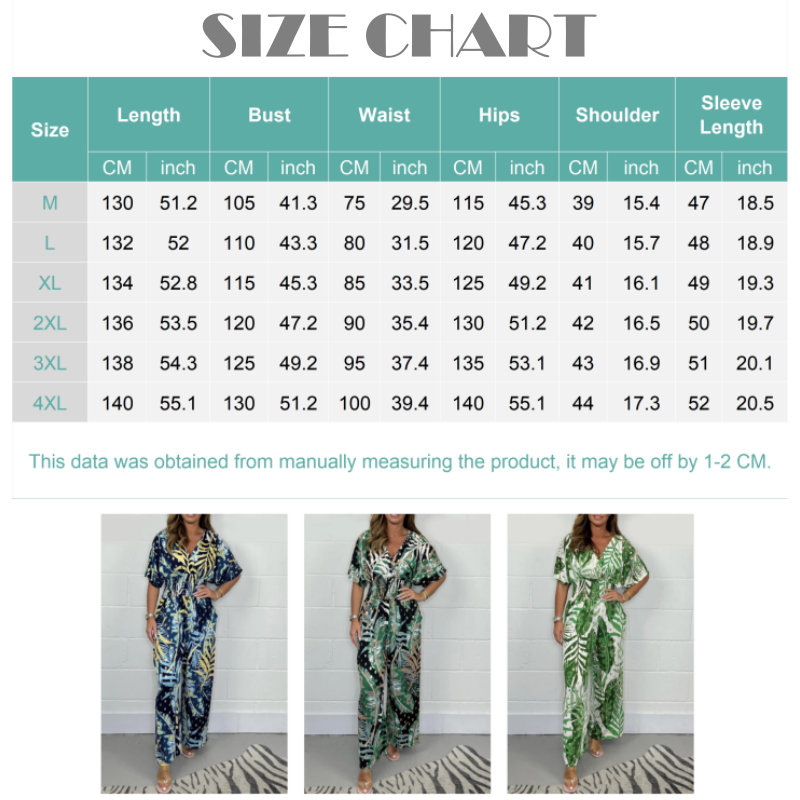 💖2026 Femeii Fashion Leaf Print Jumpsuit-6