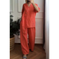 💗Set lejer din două piese pentru femei, cu nasturi eleganți✨