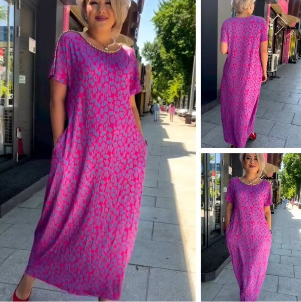 👗 Rochie Florală pentru Mărimi Mari în Violet