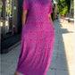 👗 Rochie Florală pentru Mărimi Mari în Violet-3
