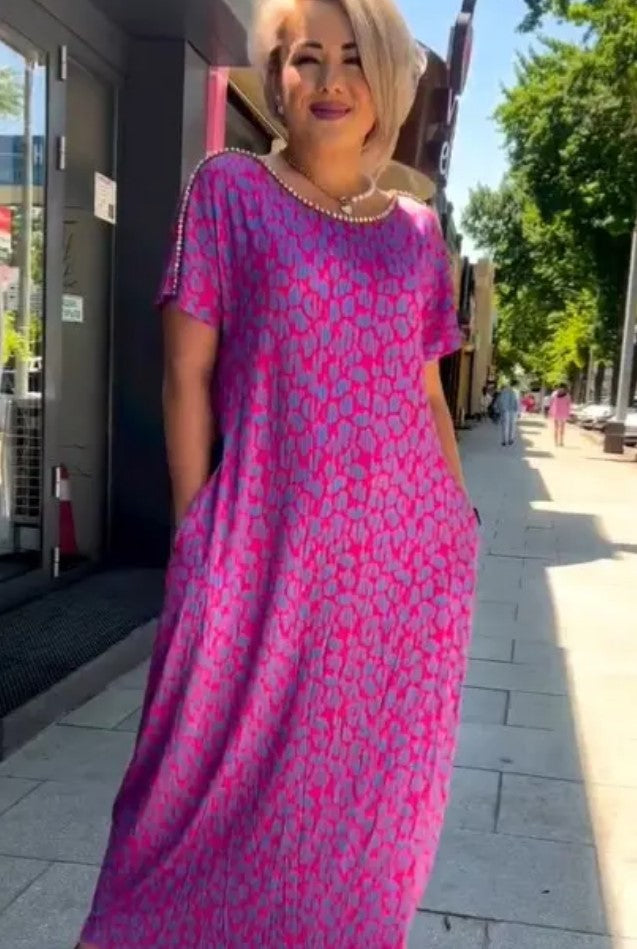 👗 Rochie Florală pentru Mărimi Mari în Violet-5