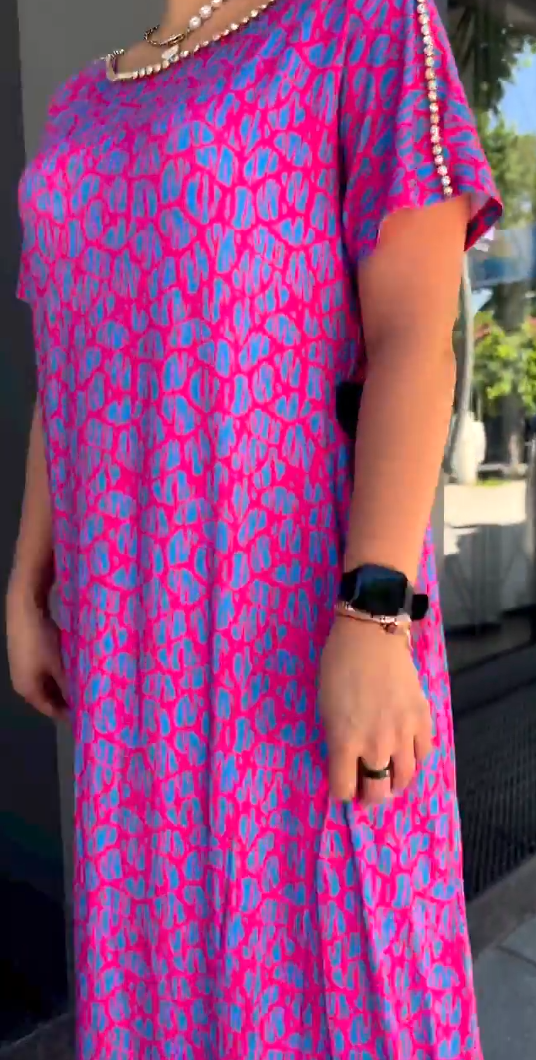 👗 Rochie Florală pentru Mărimi Mari în Violet-9