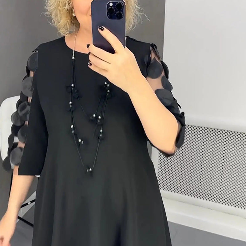 👗【M-3XL】Rochie florală cu mânecă lungă-3