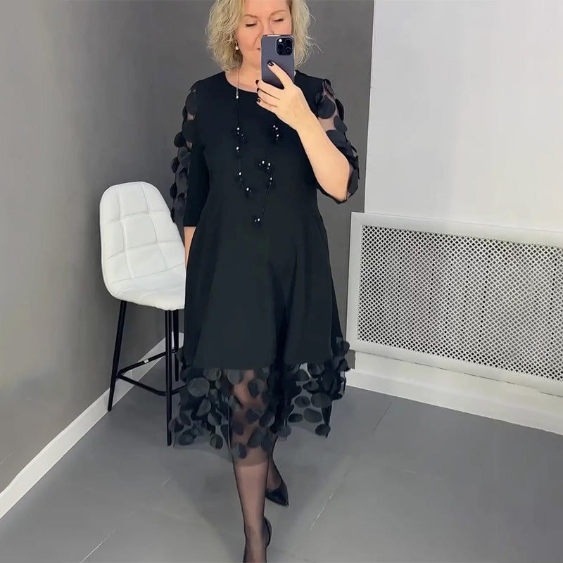 👗【M-3XL】Rochie florală cu mânecă lungă-1