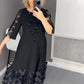 👗【M-3XL】Rochie florală cu mânecă lungă-4
