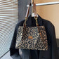 🔥Capacitate mare Tote sac cu imprimare leopard-6
