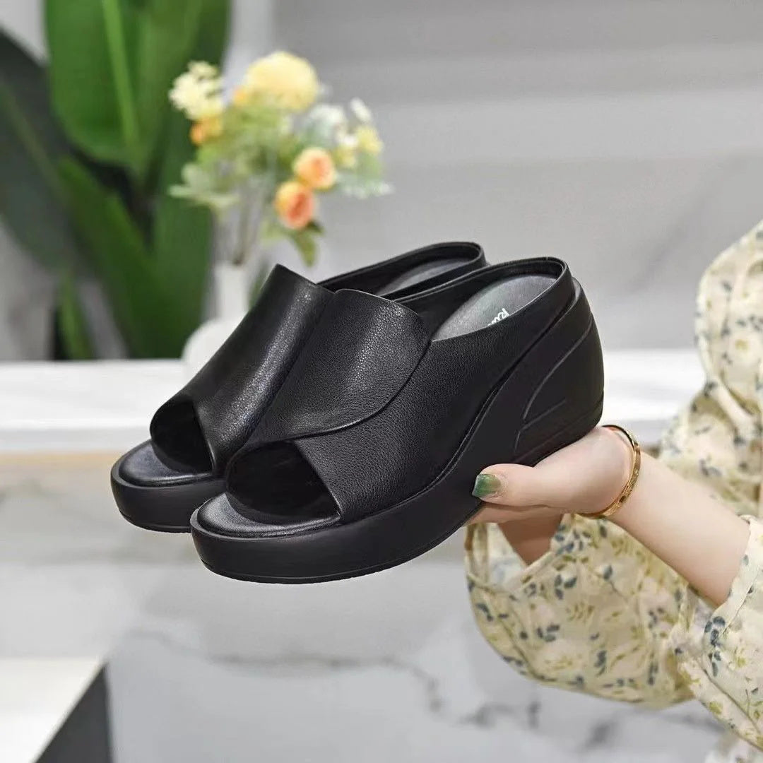 🎁Nou sosit 50% REDUCERE💥Sandale cu toc înclinat de 5.5CM-5