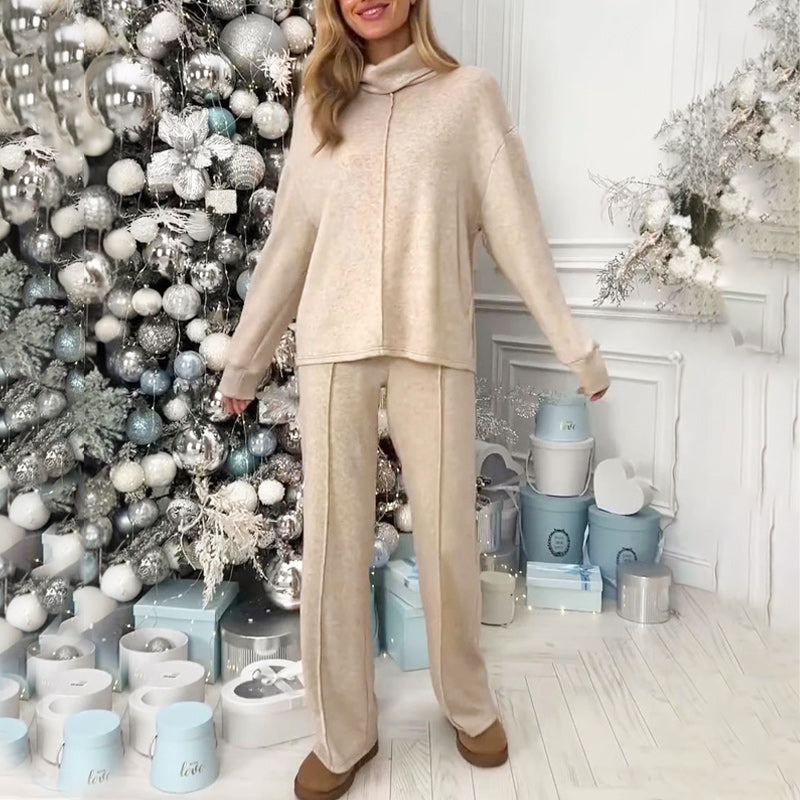 🔥Ofertă limitată - Set casual din două piese pentru femei, din tricot larg-2