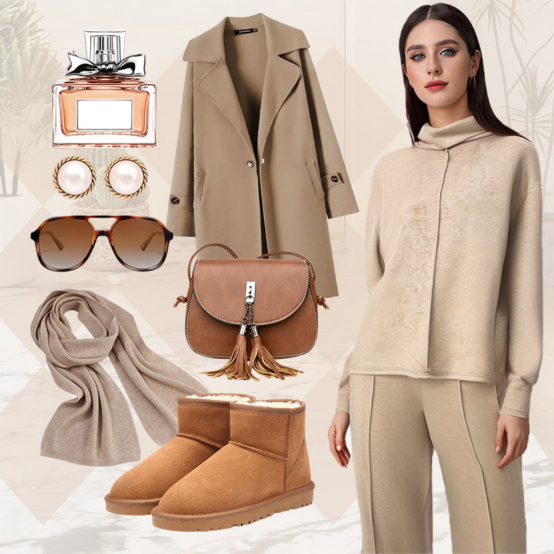 🔥Ofertă limitată - Set casual din două piese pentru femei, din tricot larg-5