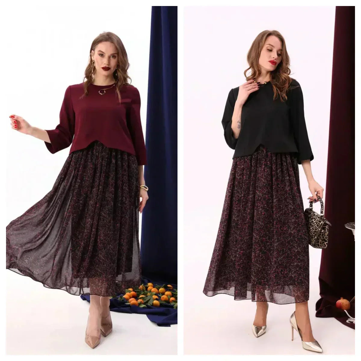 【M-4XL】💗Set fustă cu bust elegant-8