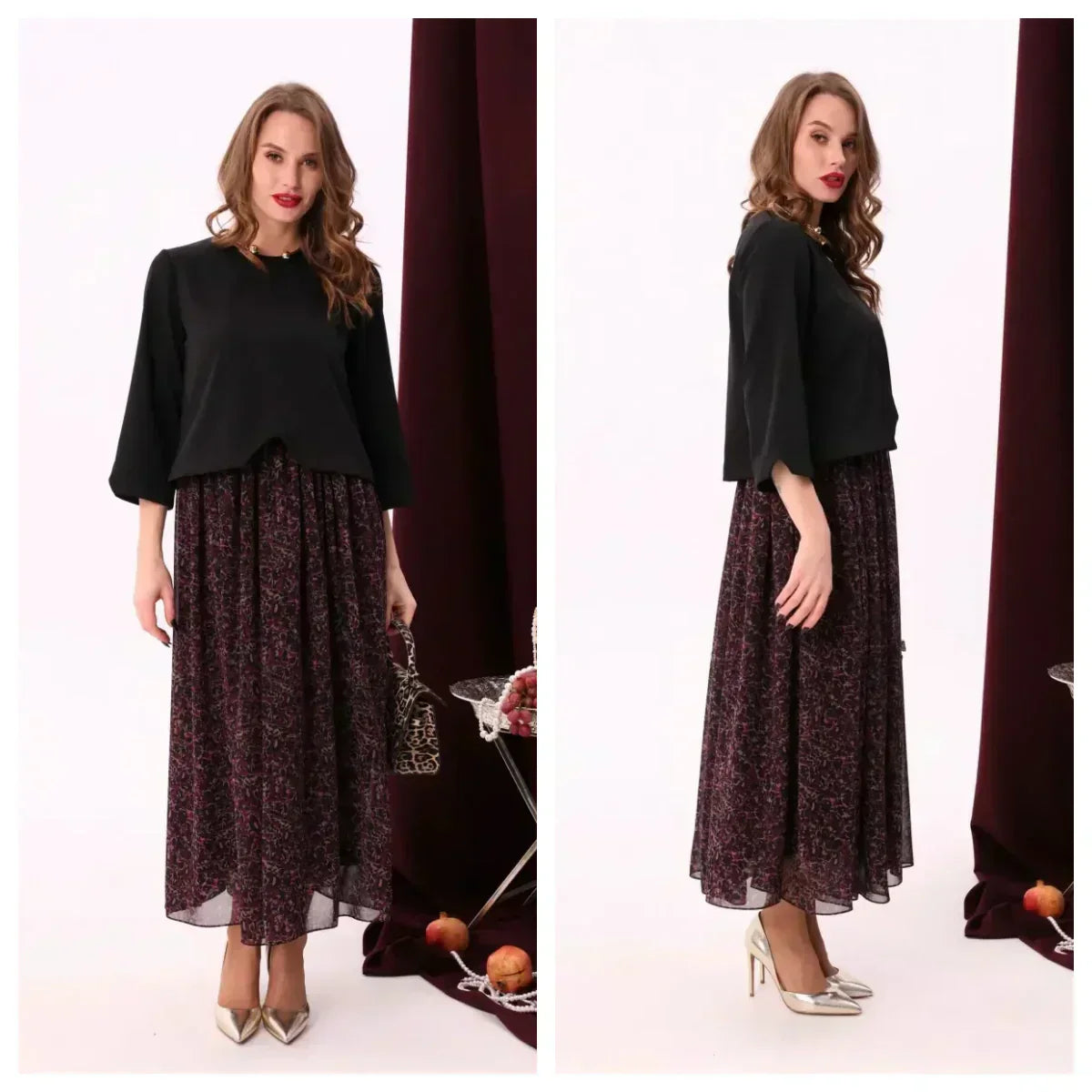 【M-4XL】💗Set fustă cu bust elegant-12