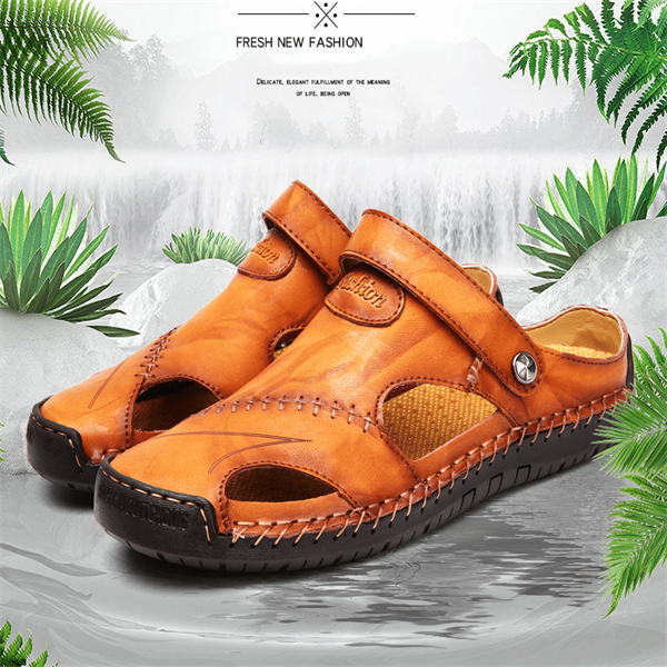 🐂Bărbați în aer liber Moccasin Sandale-2