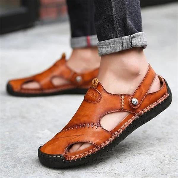 🐂Bărbați în aer liber Moccasin Sandale-3