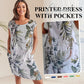 👗 Ofertă de Vară 🌸 Rochie Casual cu Imprimat și Buzunare-1