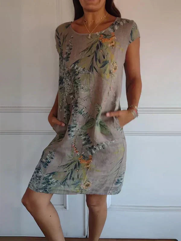 👗 Ofertă de Vară 🌸 Rochie Casual cu Imprimat și Buzunare-13