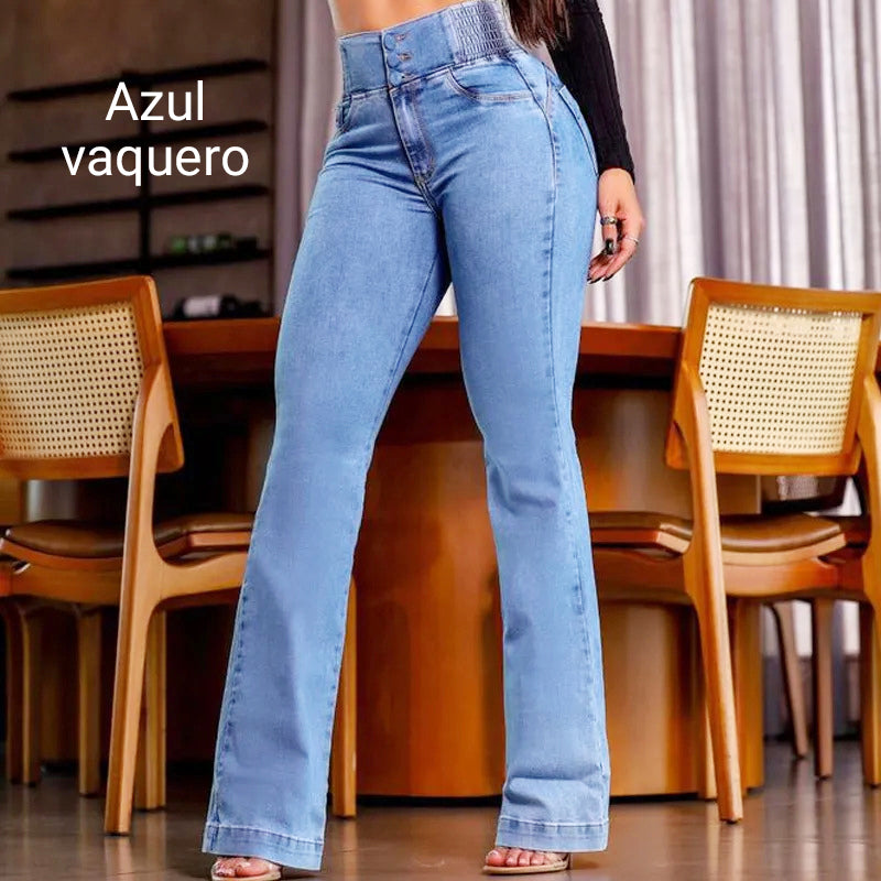 🎁Noutăți 2026 50% REDUCERE👖Blugi evazați elastici cu talie înaltă-10