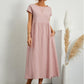 🌷Rochie din bumbac, într-o singură culoare, fără mâneci și cu buzunare