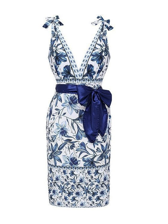 🌸Cel mai bine vândut! 🩱Costum de baie cu decolteu în V și fustă💃-18