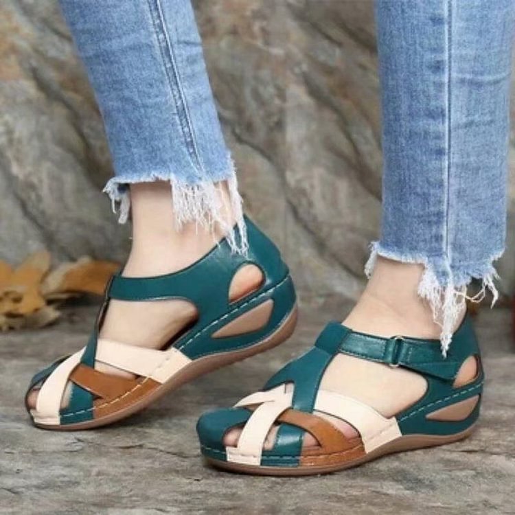 🔥Promoție fierbinte: Economisiți 40% instantaneu🔥Sandale casual cu pene pentru femei-3