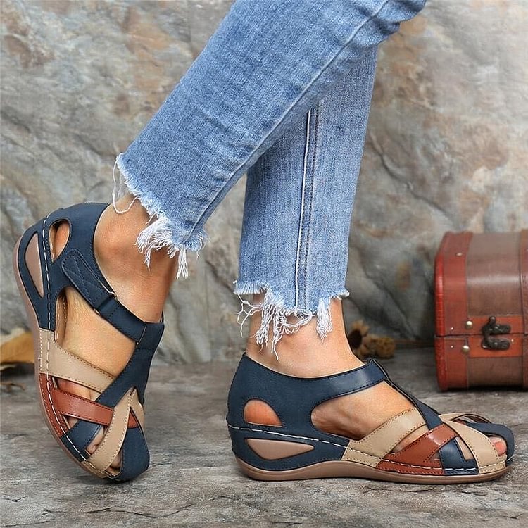 🔥Promoție fierbinte: Economisiți 40% instantaneu🔥Sandale casual cu pene pentru femei-4