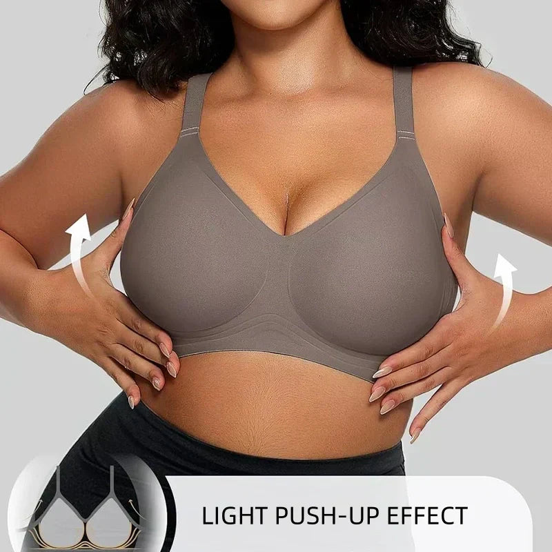 Reducere limitată de 49% 🔥 Sutien confortabil fără sârmă, fără cusături, cu efect push-up pentru femei - croială fină și design respirabil🔝-1