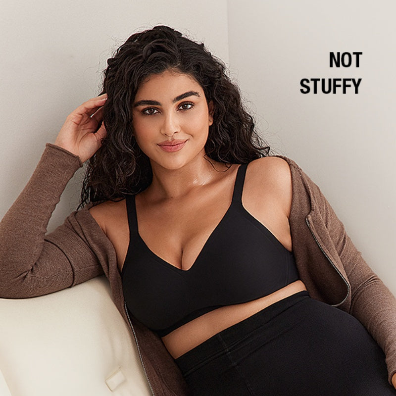 Reducere limitată de 49% 🔥 Sutien confortabil fără sârmă, fără cusături, cu efect push-up pentru femei - croială fină și design respirabil🔝-3