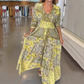 🔥 Rochie lungă elegantă cu flori pentru femei-13