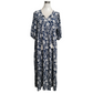 🌸 Rochie lungă elegantă pentru femei cu imprimare florală și gât în V-9