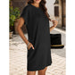 🔥 2026 Nou💞Rochie de buzunar elegantă cu gât rotund și culoare solidă-5