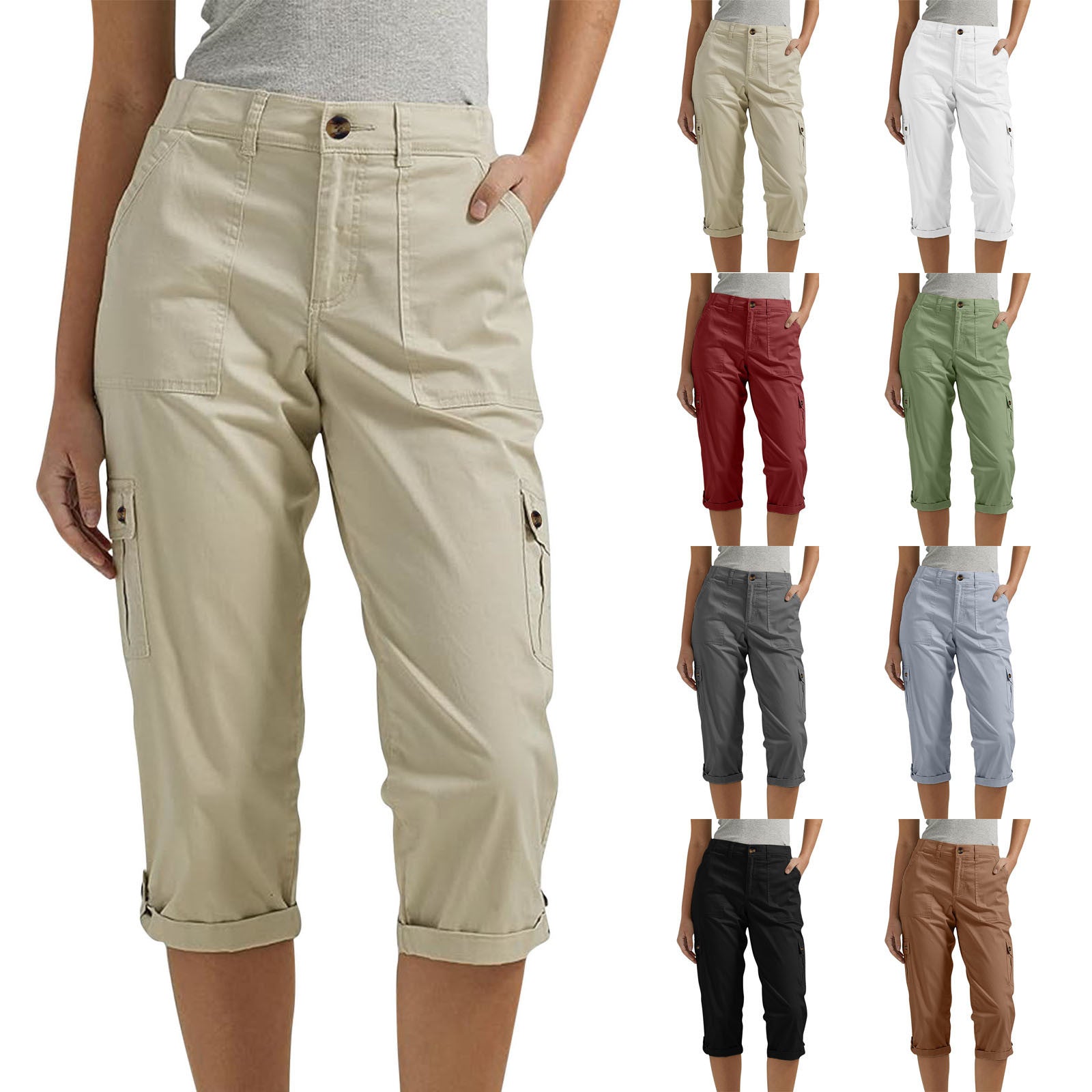 💖Pantaloni scurți casual pentru femei cu buzunare multiple