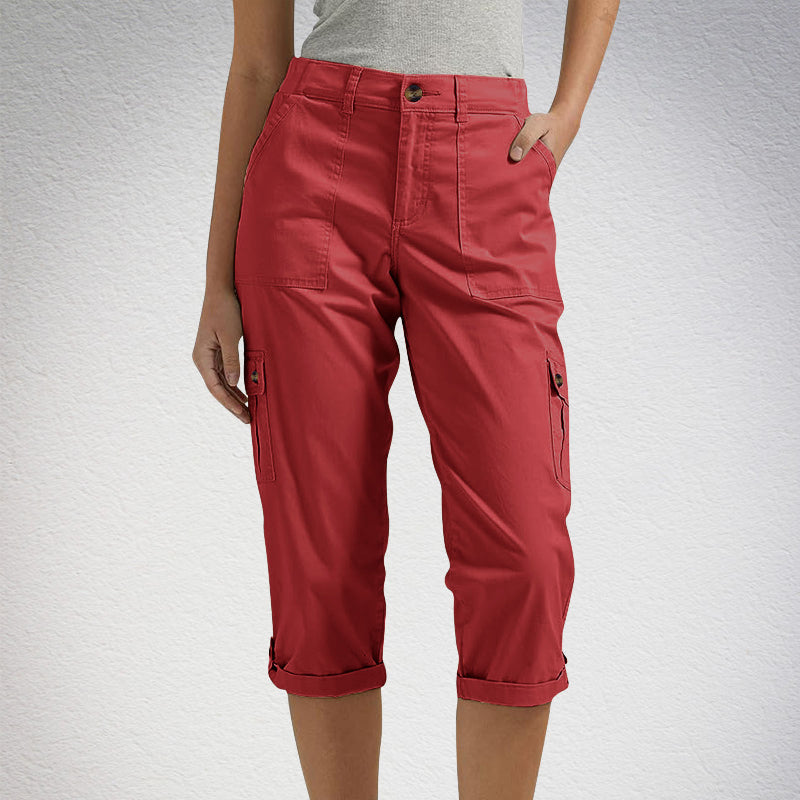 💖Pantaloni scurți casual pentru femei cu buzunare multiple-2
