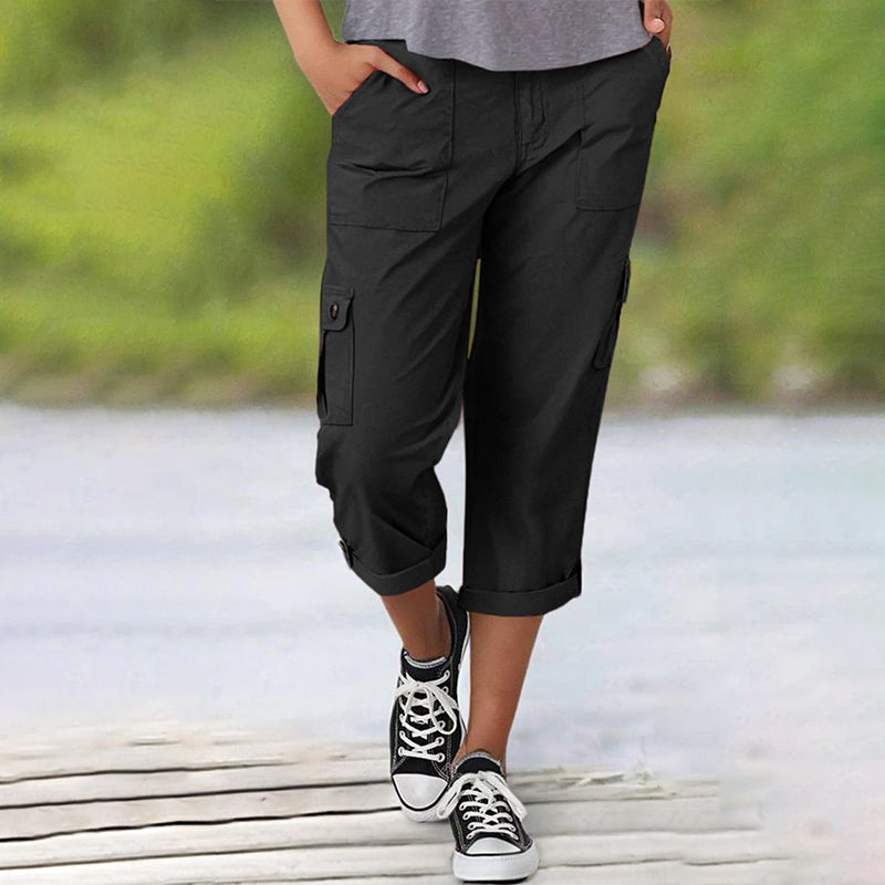 💖Pantaloni scurți casual pentru femei cu buzunare multiple-8