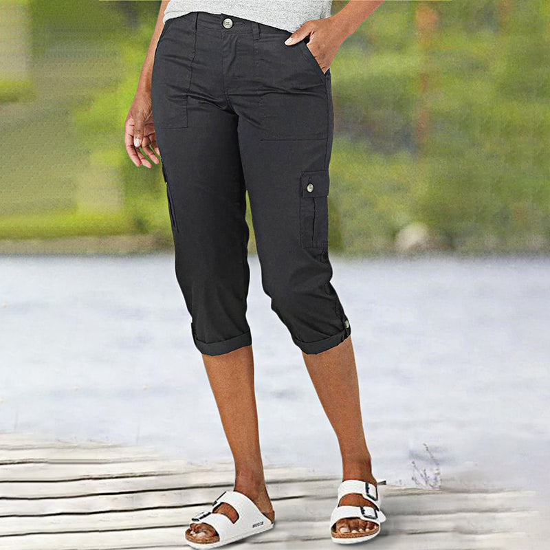💖Pantaloni scurți casual pentru femei cu buzunare multiple-10