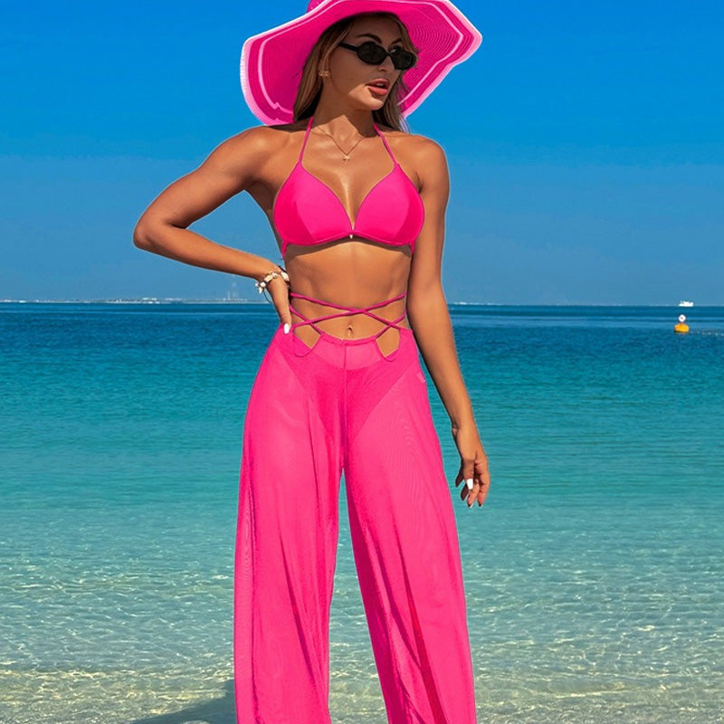 🔥2025 HOT SALE💃✨Ladies Sexy Beach Bikini Swimsuit 3 Piece Set-5