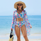 ☀️🌈Culori Vibrante -  🏖️👙Bikini imprimate Costum de baie-1