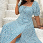 👗【L-4XL】Rochii pentru dimensiuni mari🌸Rochie cu mânecă scurtă cu imprimeu floral-5