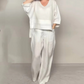 💃 Bumbac cu mânecă scurtă Set casual din două piese-5