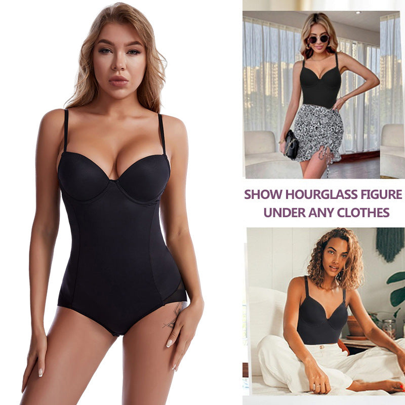 🔥Body modelator cu sutien | Talie ajustabilă, cu drapaj, pentru efect de slăbire✨-4