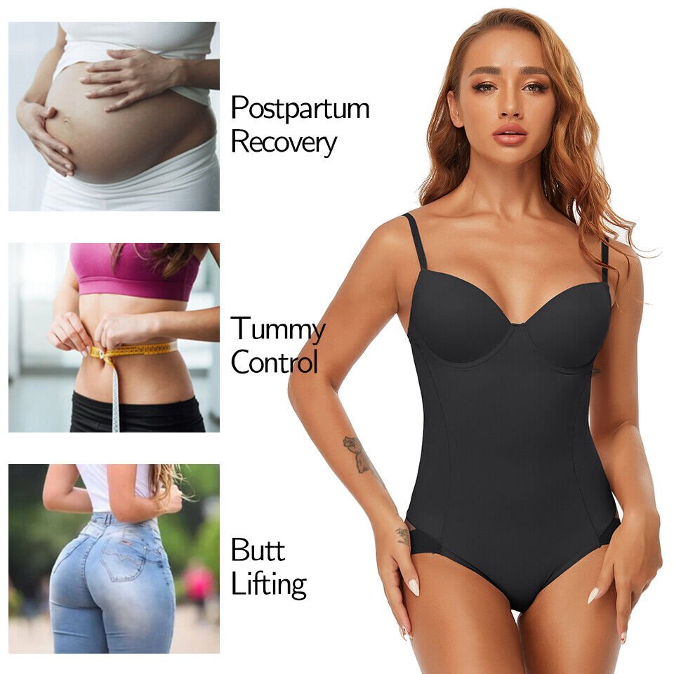 🔥Body modelator cu sutien | Talie ajustabilă, cu drapaj, pentru efect de slăbire✨-9