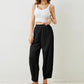 Pantaloni casual de gleznă pentru femei, cu croi lejer și talie elastică 👖